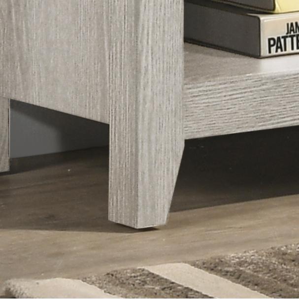 Benito Dusty Gray 70″ Wide TV Stand with Open Shelves and Cable Management
