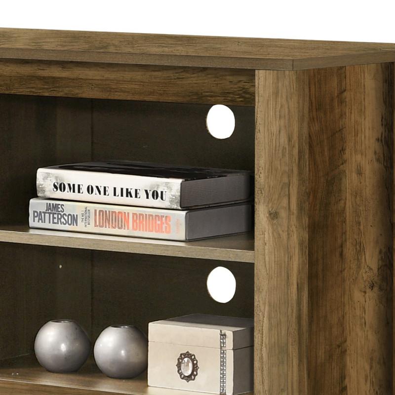 70″W TV Stand with Open Shelves and Cable Management