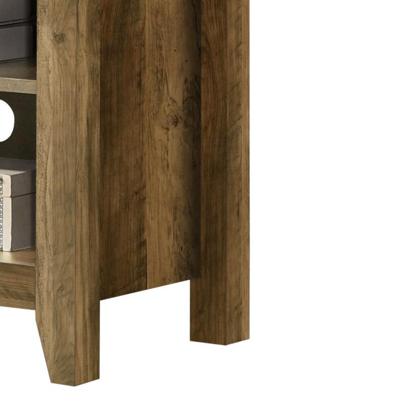 70″W TV Stand with Open Shelves and Cable Management