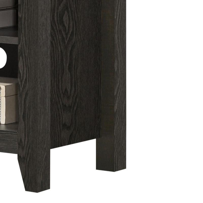 70″W TV Stand with Open Shelves and Cable Management