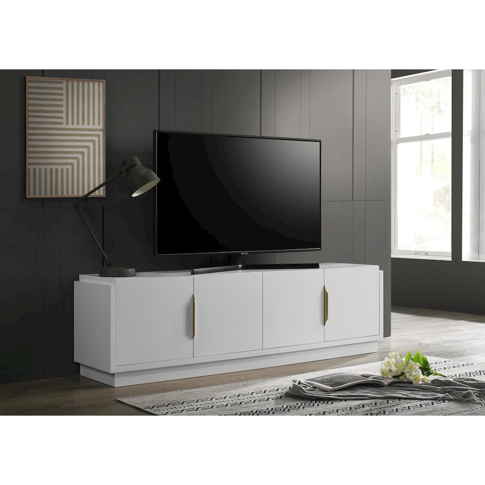 Palmer 70″W White 4-Door TV Stand