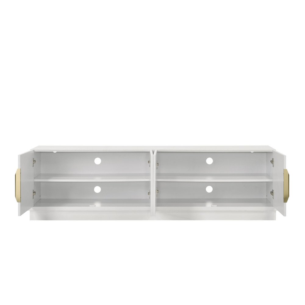 Palmer 70″W White 4-Door TV Stand