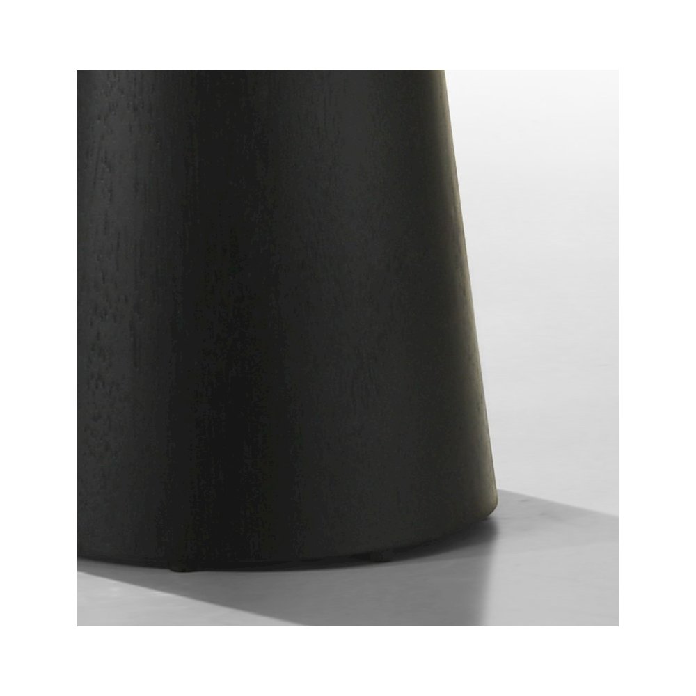 Grantham Black 22″W Round End Table with Pedestal Base