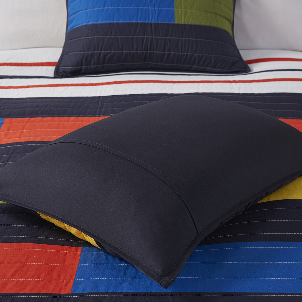 Morris Stripe Printed Quilt Set