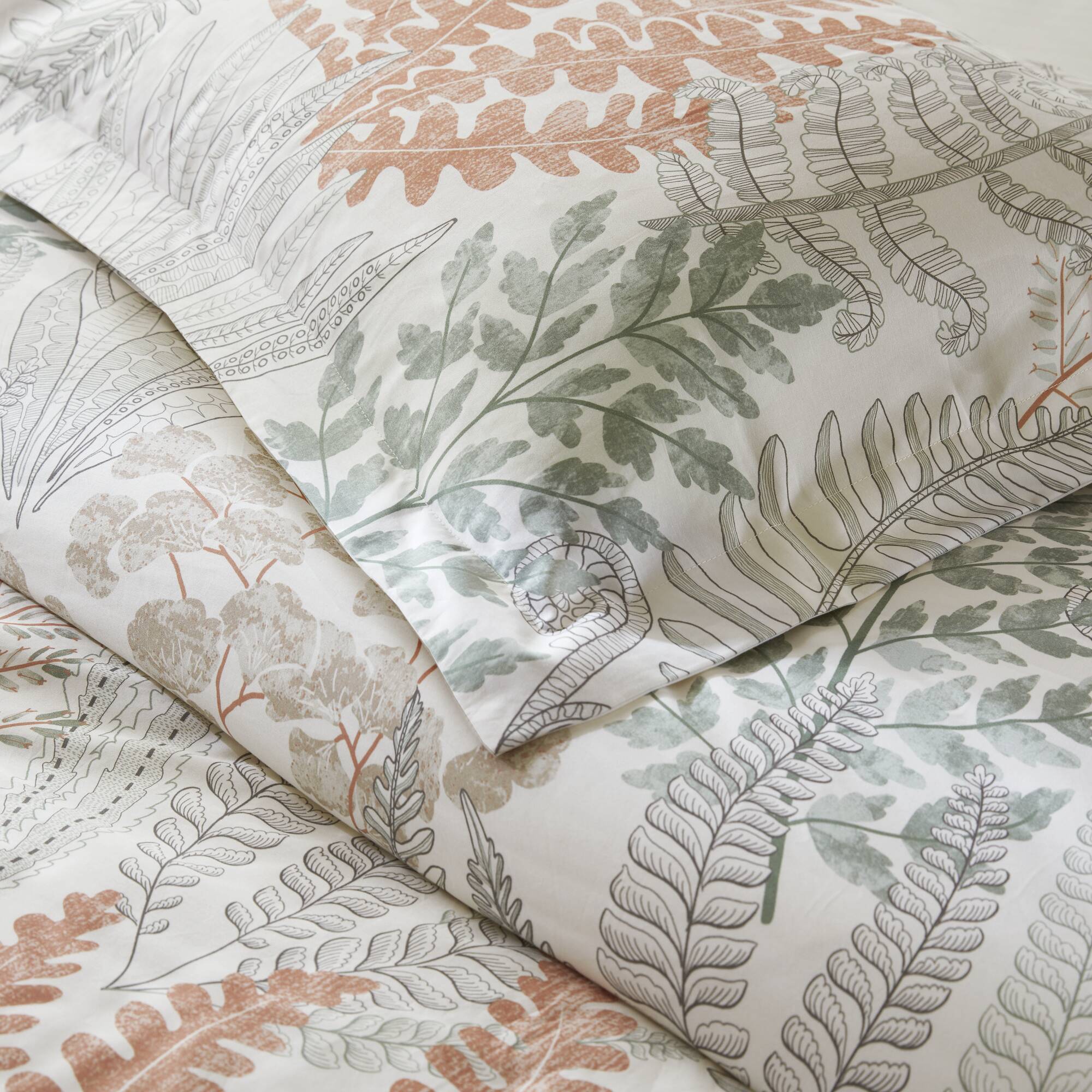 Botanical 100% Cotton Sateen Duvet Cover Set