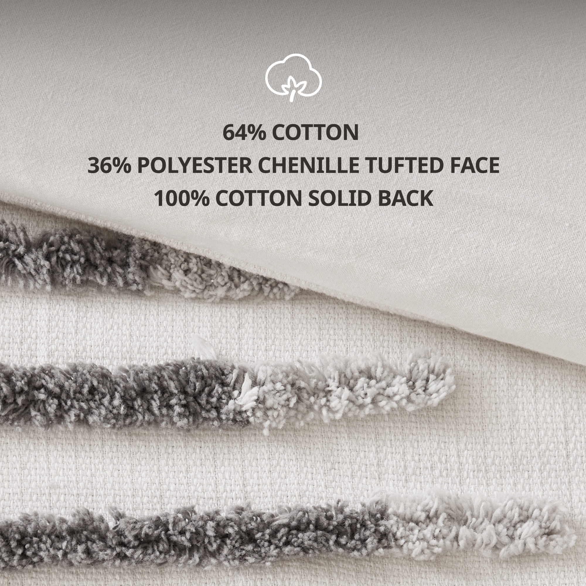 Tahli 3 Piece Cotton Blend Chenille Comforter Set