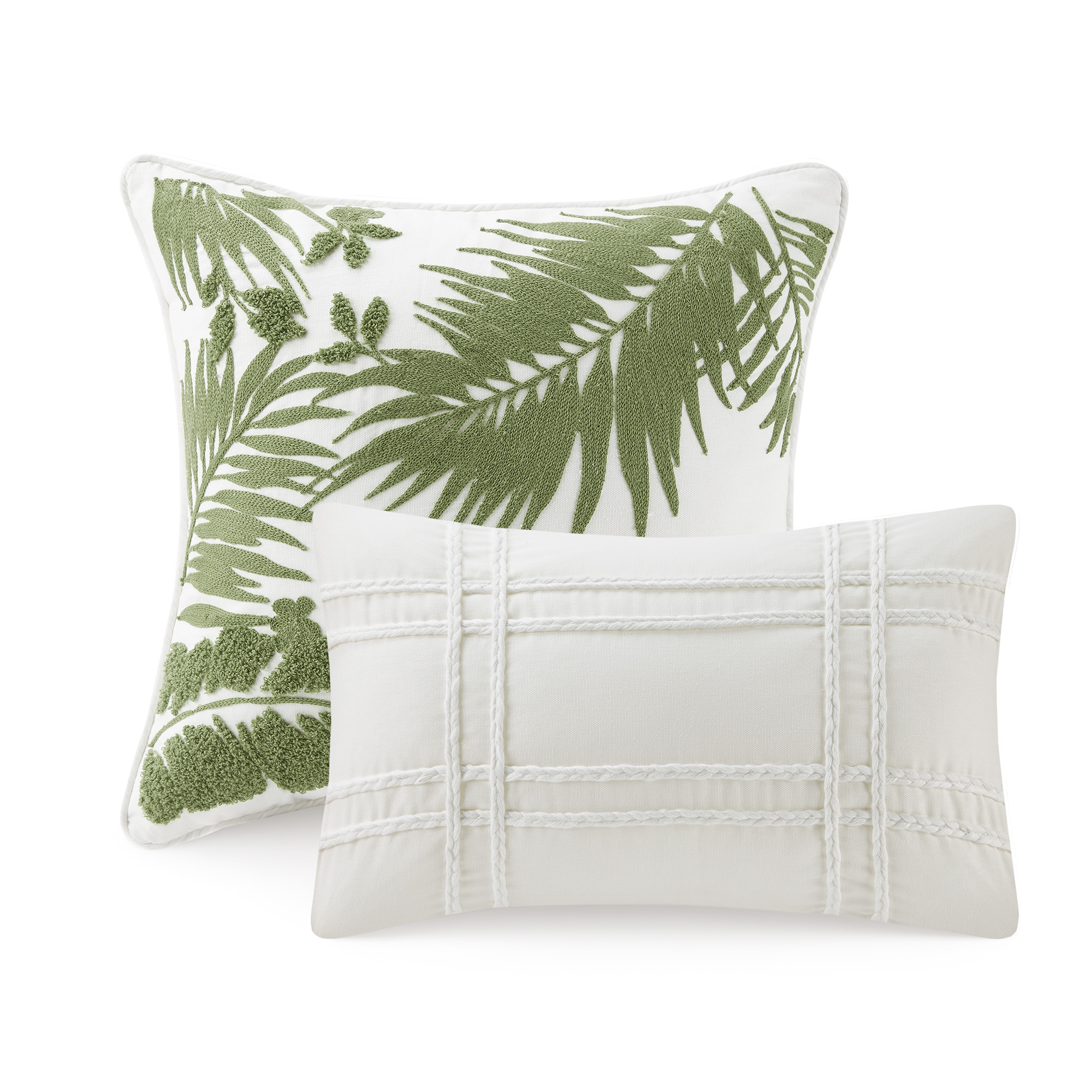 Kiawah Island 5 Piece Cotton Duvet Cover Set with Throw Pillow