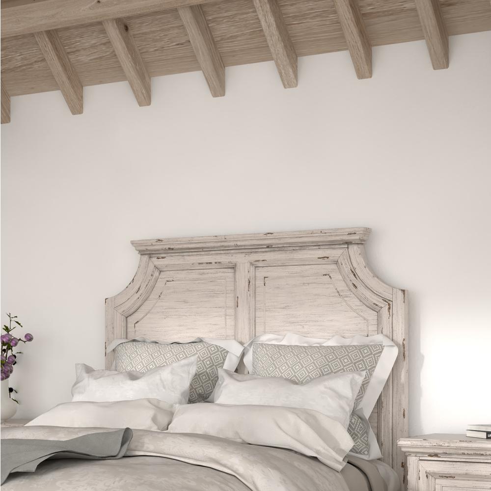 Providence 5/0 Panel Headboard – Antique White