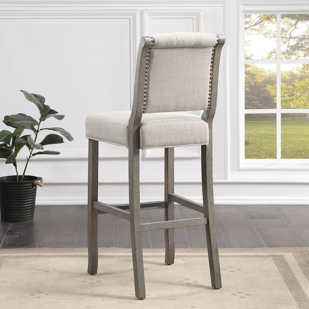 Luxe 30″ Stool – Gray