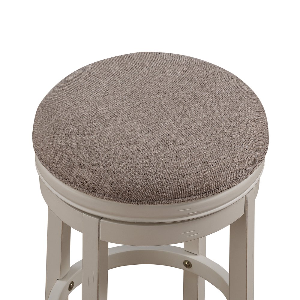 Aversa 34″ Backless Swivel Stool – Distressed Antique White