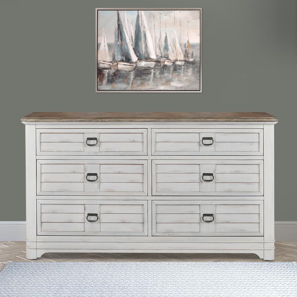Meadowbrook Dresser – Whitewash – Sand Top