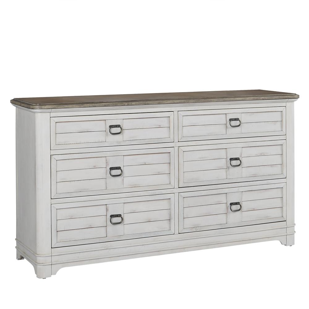 Meadowbrook Dresser – Whitewash – Sand Top