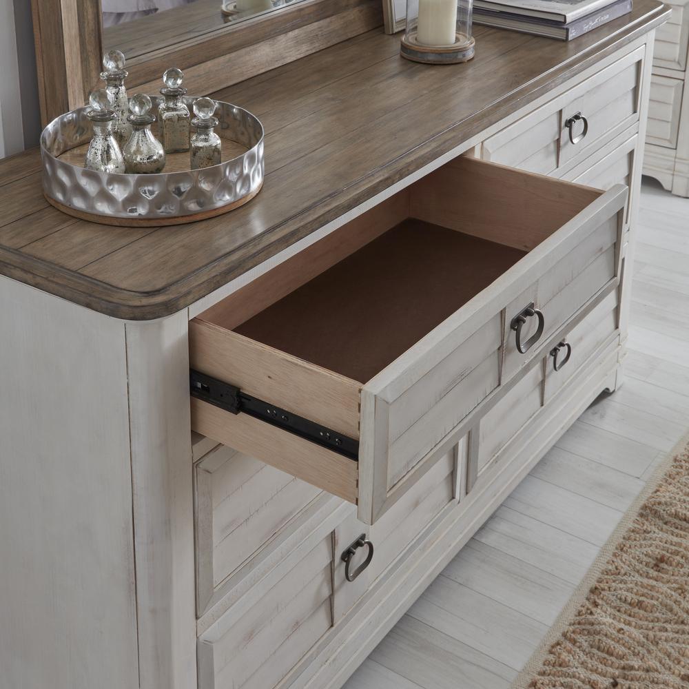 Meadowbrook Dresser – Whitewash – Sand Top