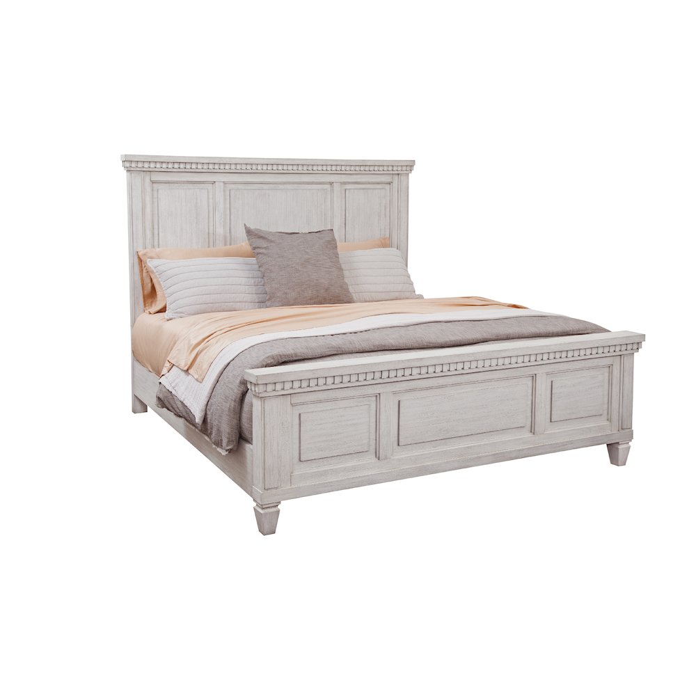 Salter Path King Bed – White Grain