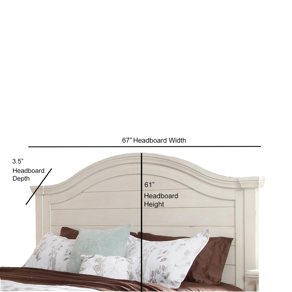 Stonebrook 5/0 Panel Headboard – Distressed Antique White