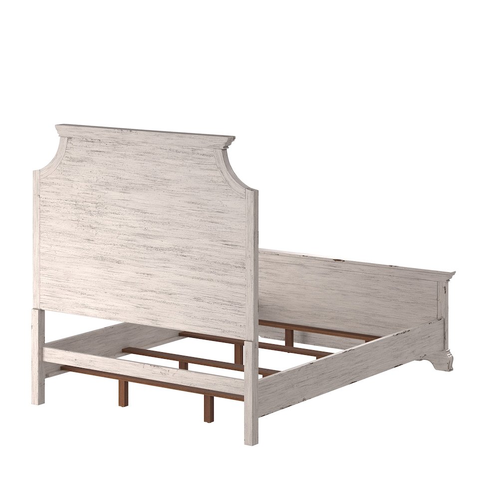 Providence Queen Panel Bed – Antique White