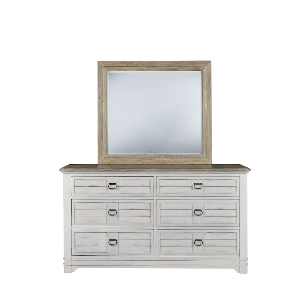 Meadowbrook Double Dresser with Mirror – Whitewash