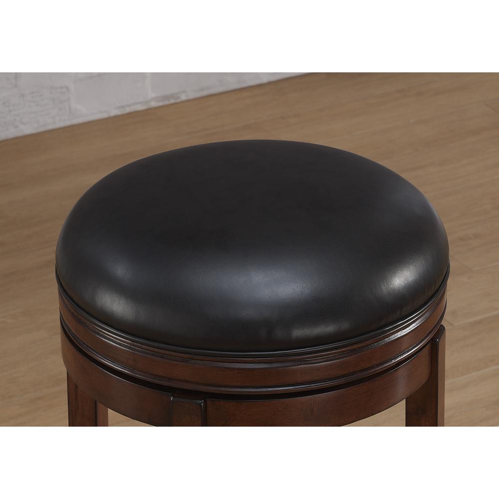 Stella 26″ Backless Swivel Stool – Medium Walnut