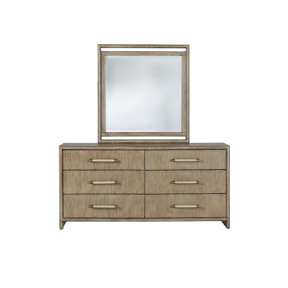 Arlington 6-Drawer Dresser with Mirror – Nutmeg