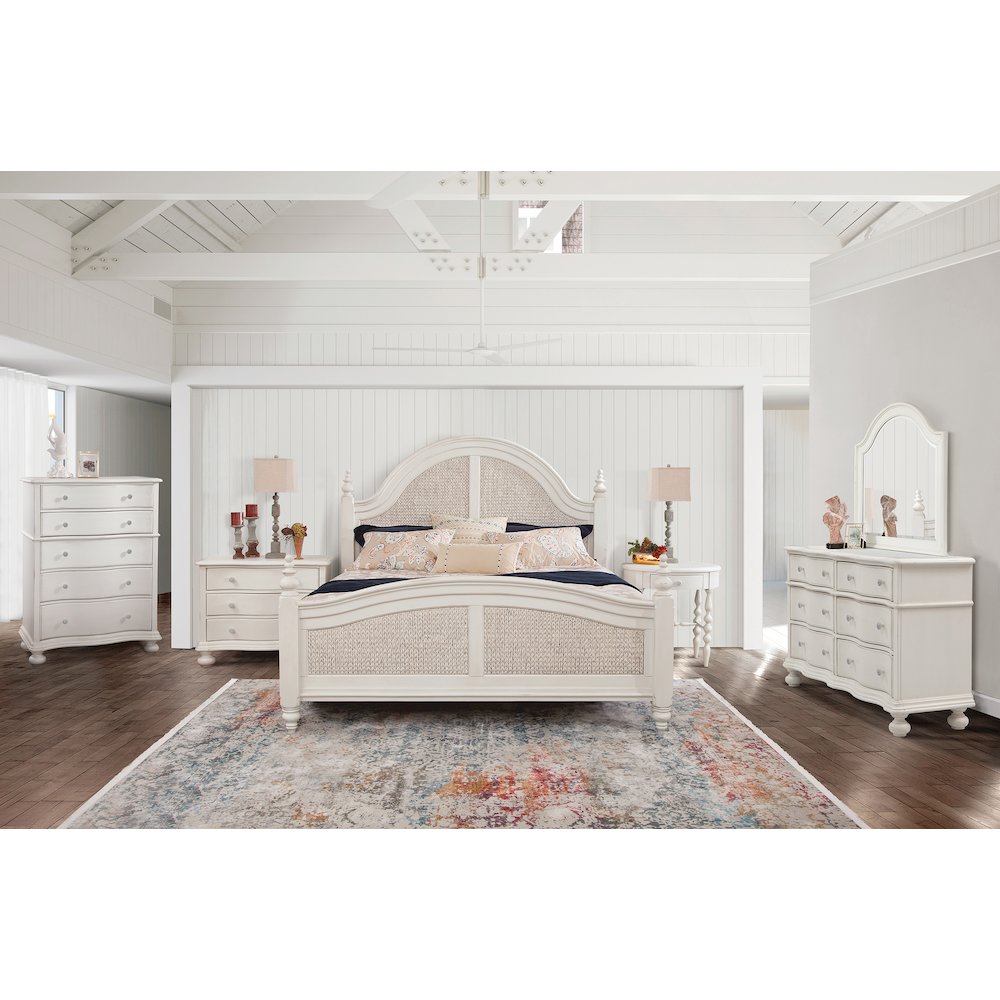 Rodanthe King Woven Bed – Dove White