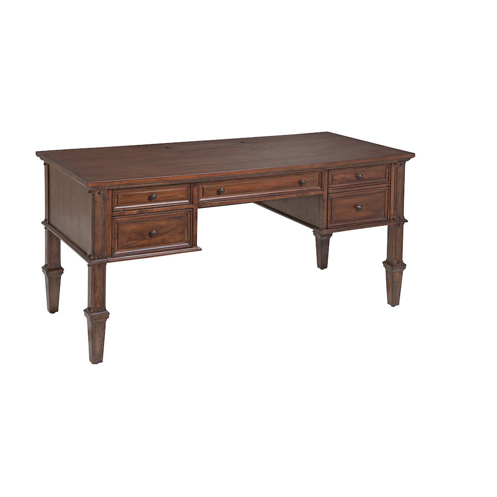Sedona 60″ Storage Desk with Power – Cinnamon Cherry