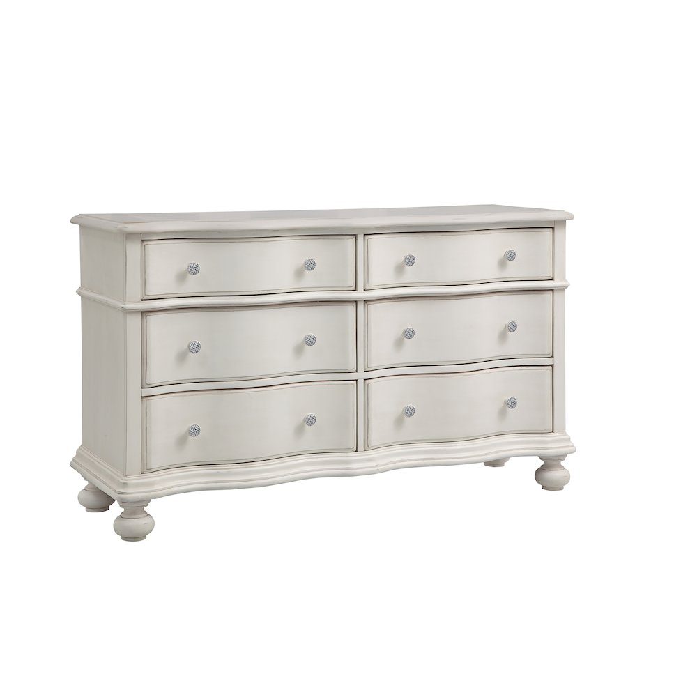 Rodanthe 6-Drawer Dresser – Dove White