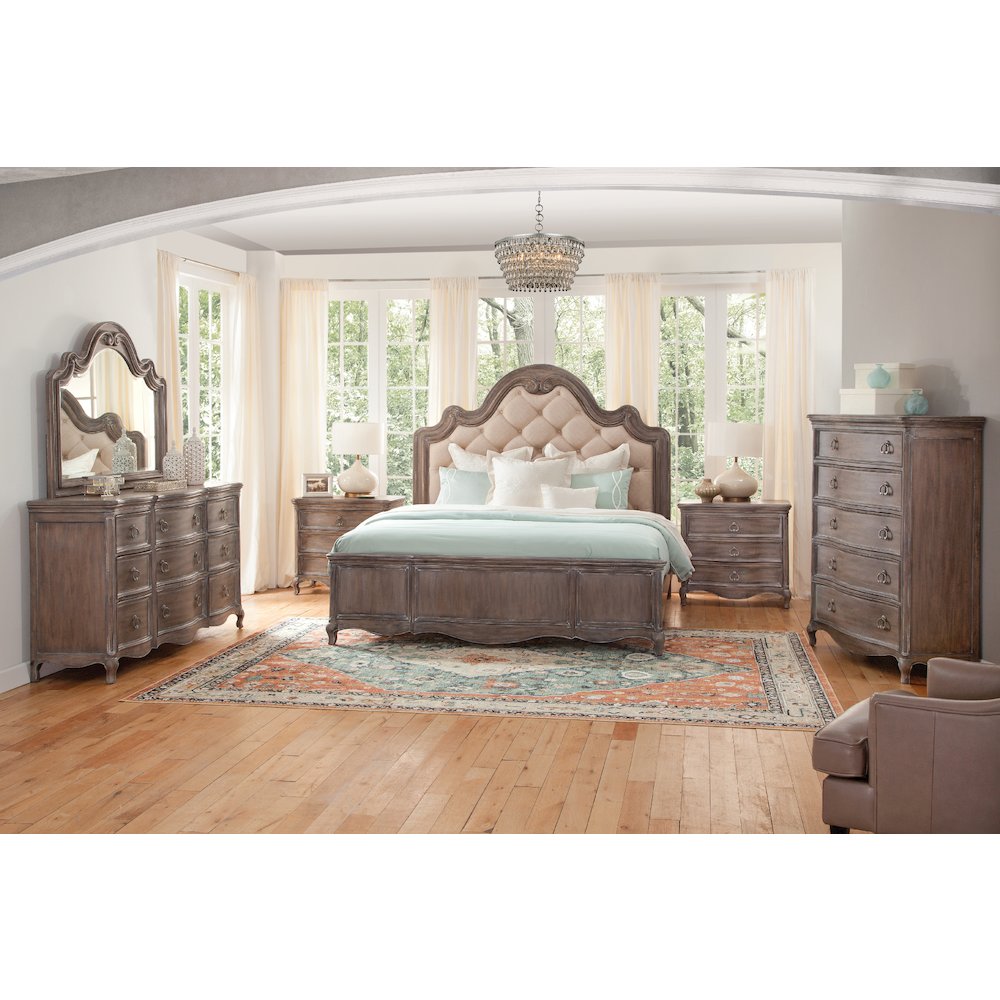 Genoa 3-Drawer Nightstand – Antique Grey