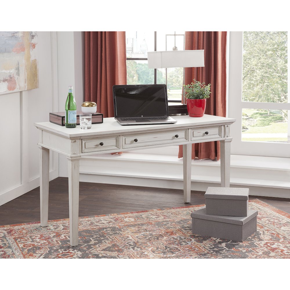 Sedona 54″ Writing Desk – Cobblestone White