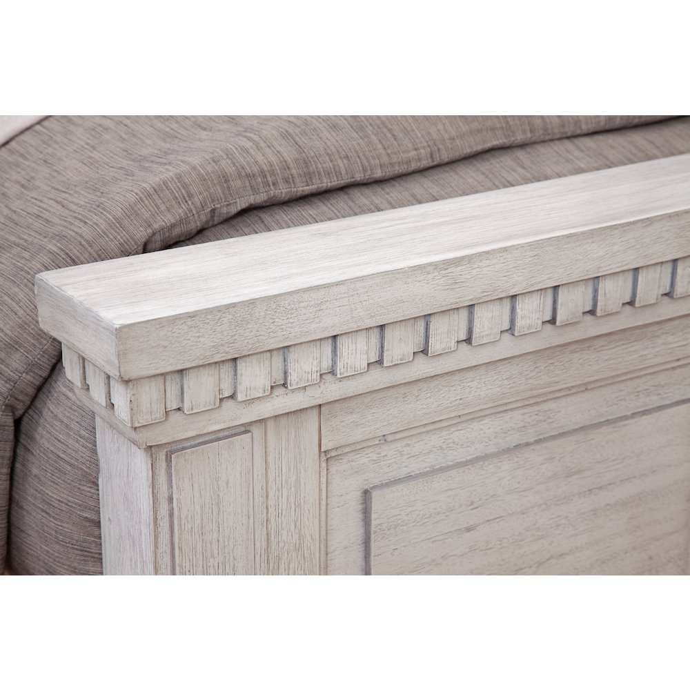 Salter Path Queen Bed – White Grain