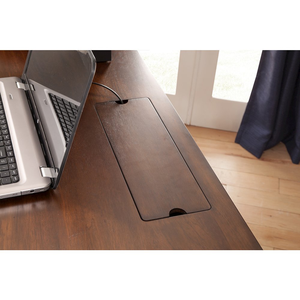 Sedona 60″ Storage Desk with Power – Cinnamon Cherry