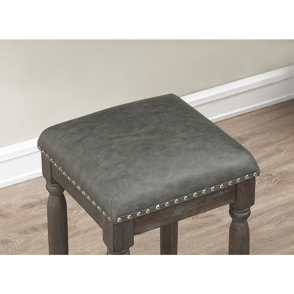 Bronson 30″ Backless Stool – Driftwood