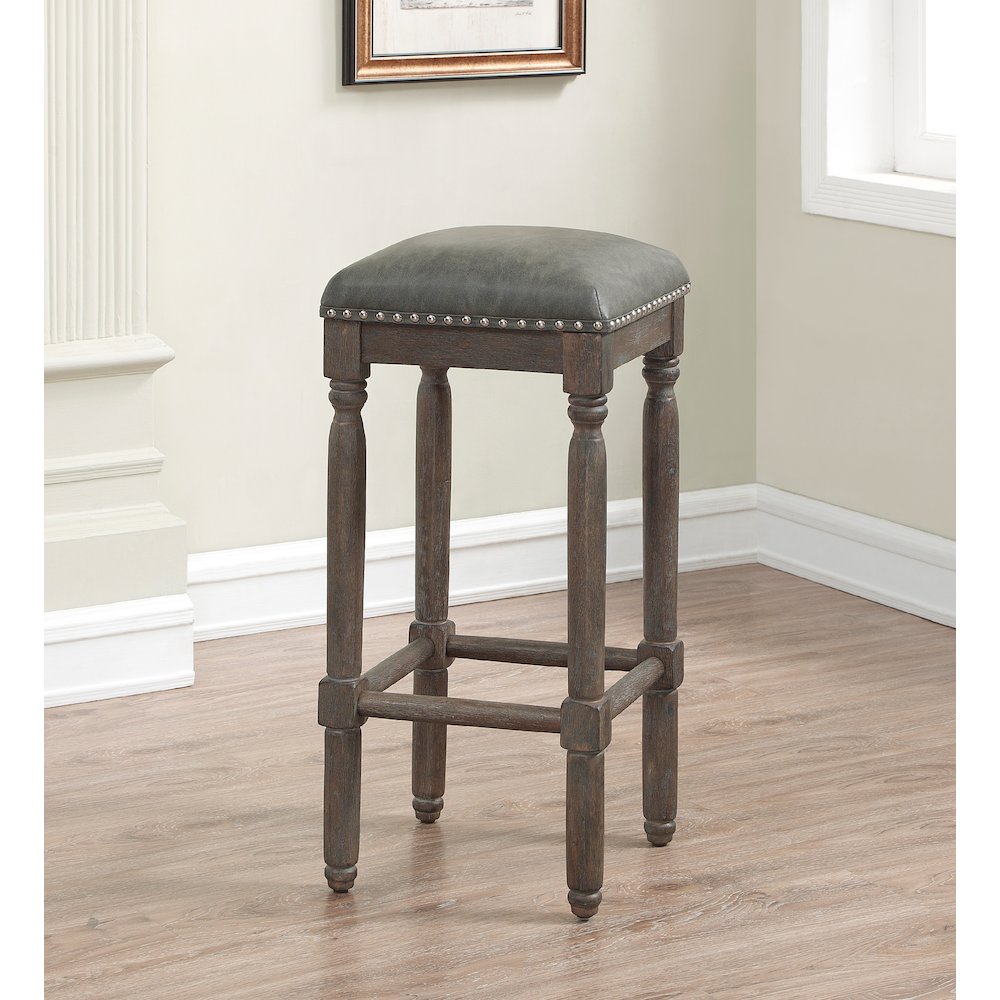 Bronson 30″ Backless Stool – Driftwood