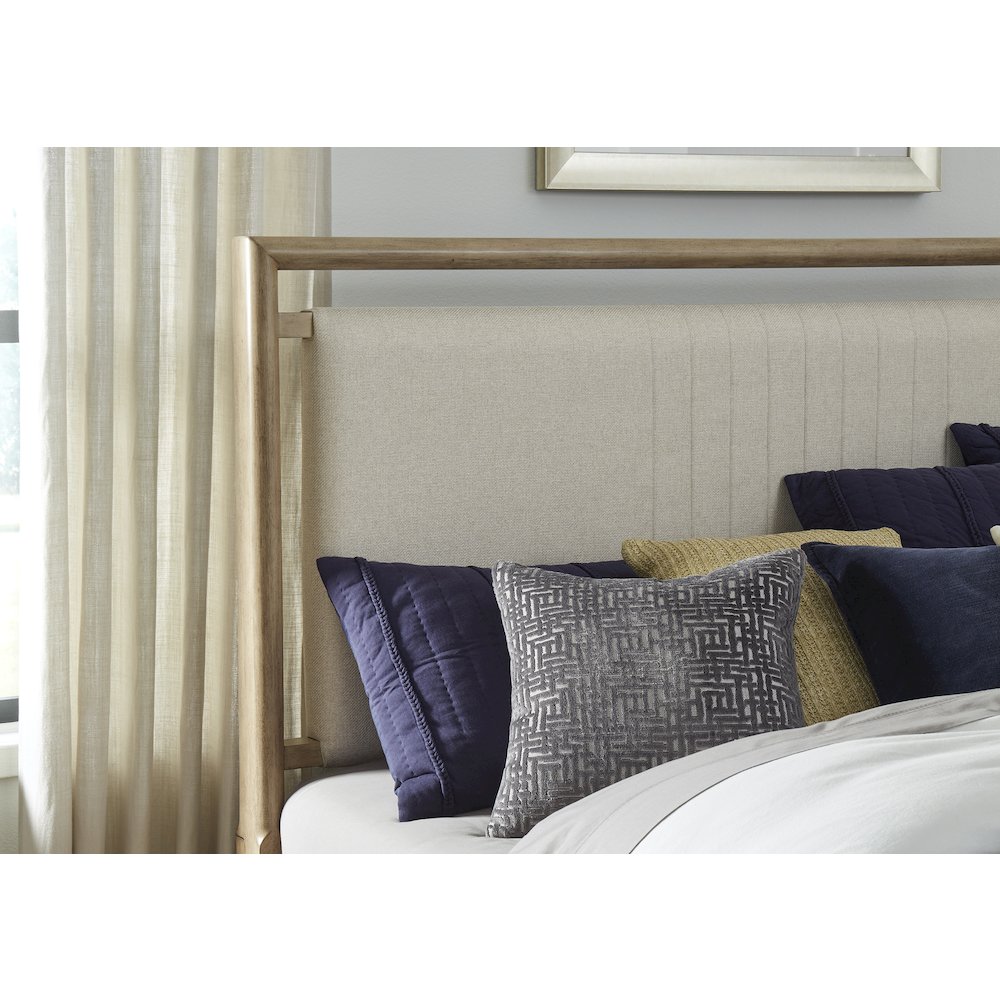 Arlington Queen Upholstered Panel Headboard – Nutmeg