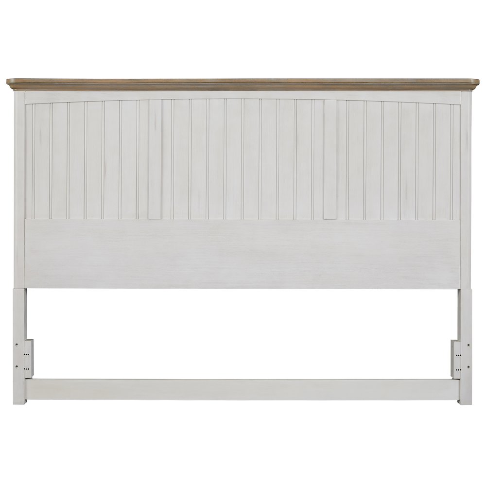 Beach Comber Full Headboard – Weathered White – Sand Top