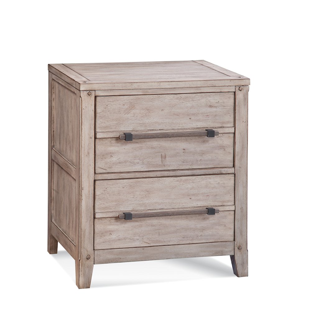 Aurora 2-Drawer Nightstand – Whitewash
