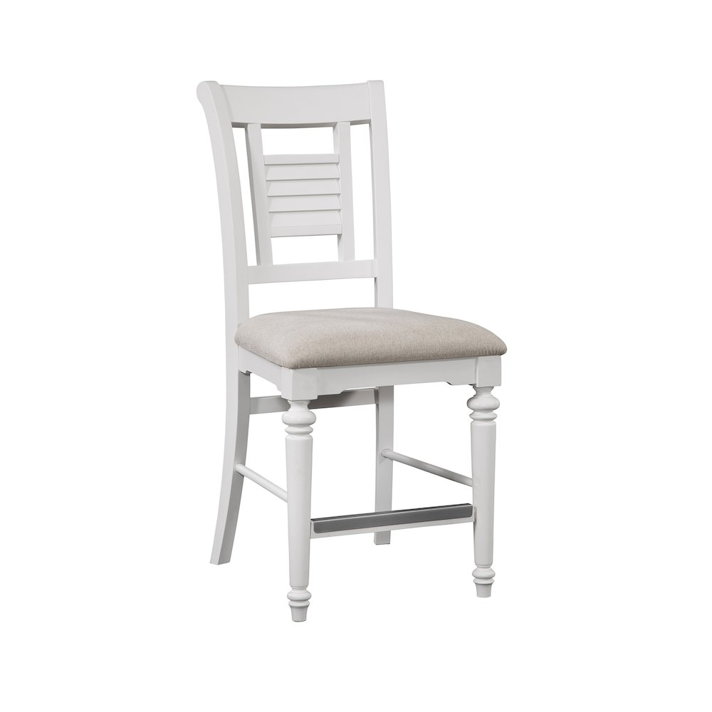 Cottage Traditions Counter Height Chair – Set of 2 – White Cottage