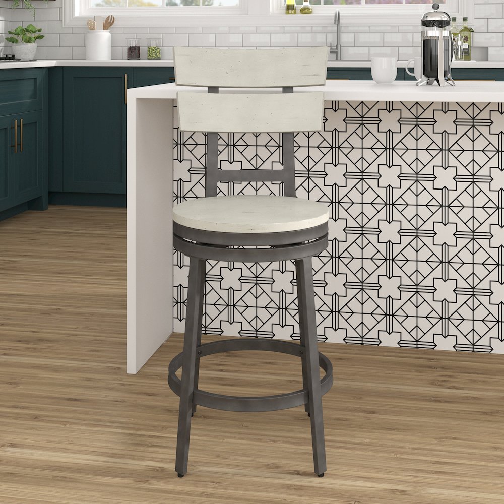 Wilson 24″ Swivel Stool – Middle Gray