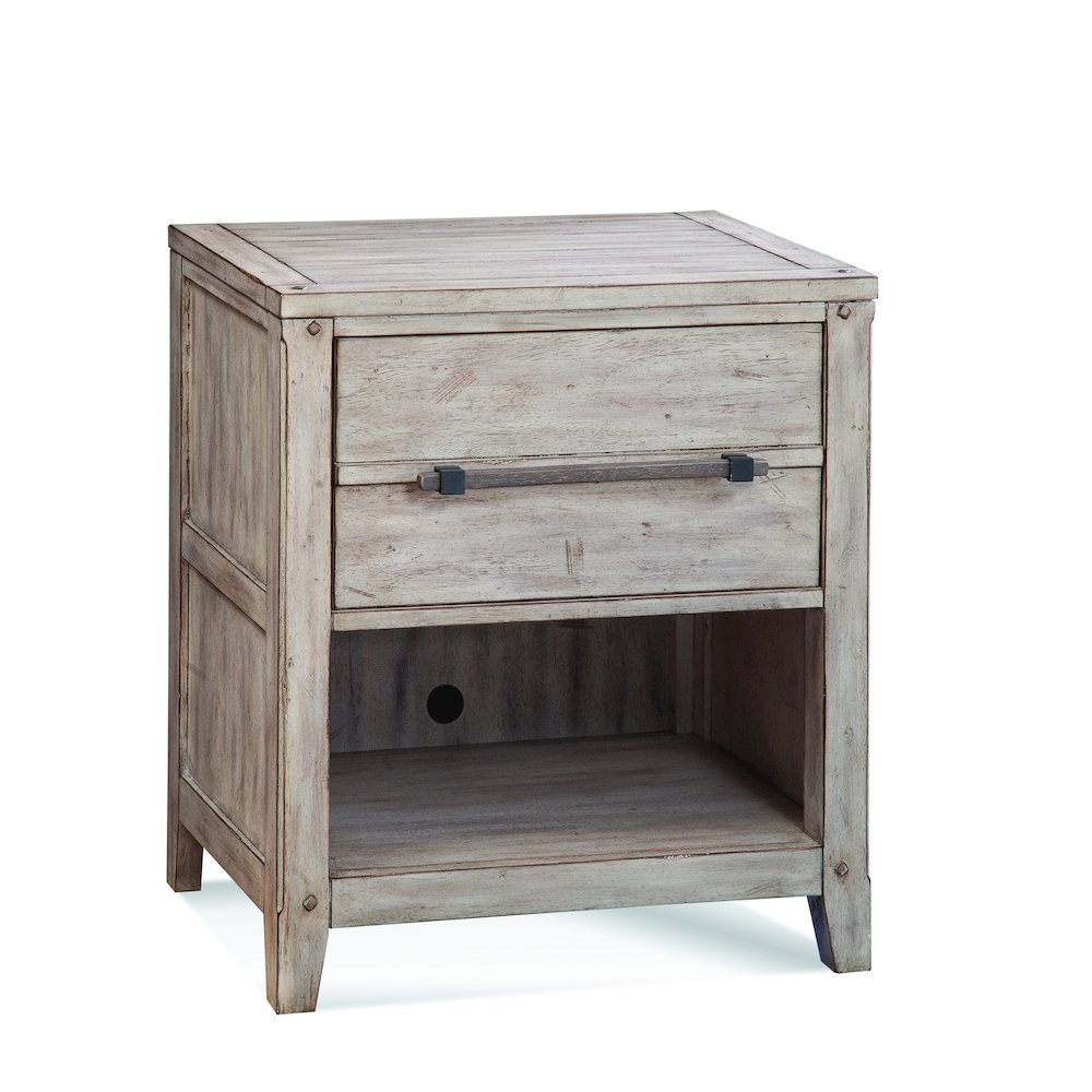 Aurora 1-Drawer Night Stand – Whitewash