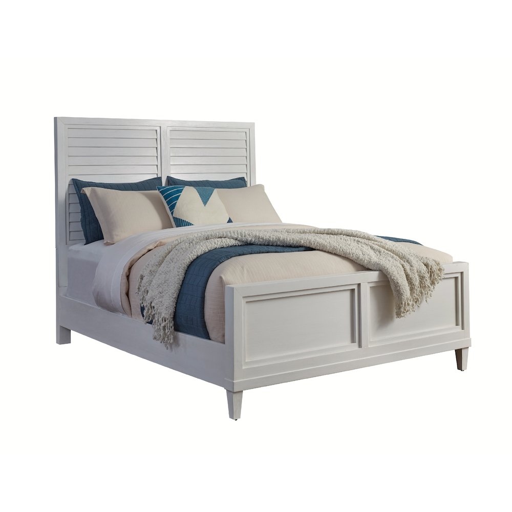 Dunescape King Panel Bed – White
