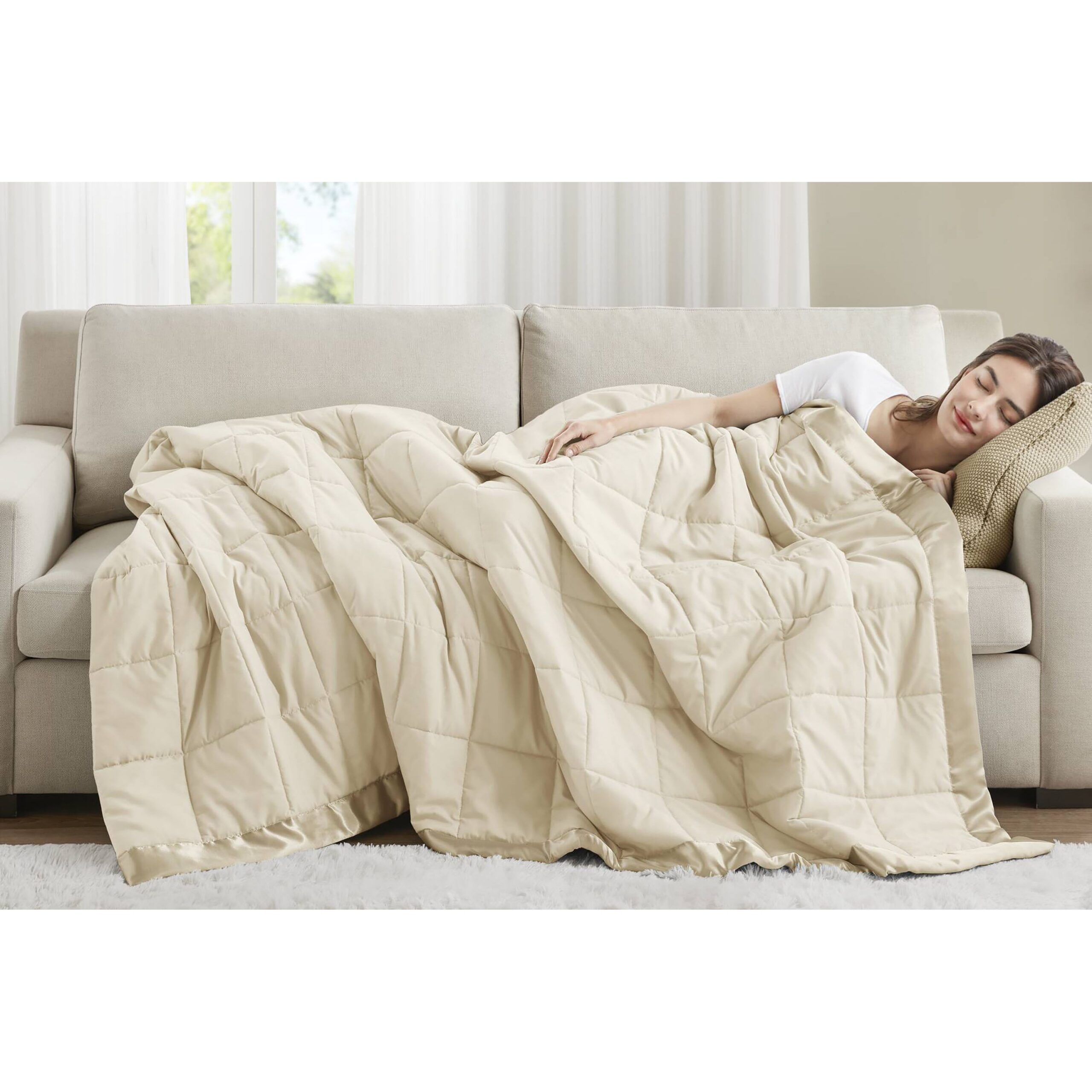 Windom Lightweight Down Alternative Blanket with Satin Trim