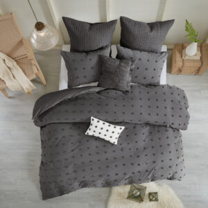 Brooklyn Cotton Jacquard Duvet Cover Set with Euro Shams and Throw Pillows from Urban Habitat in  Charcoal. Brooklyn Cotton Jacquard Duvet Cover Set with Euro Shams and Throw Pillows from Urban Habitat in  Charcoal. Brooklyn Cotton Jacquard Duvet Cover Set with Euro Shams and Throw Pillows from Urban Habitat in  Charcoal. Brooklyn Cotton Jacquard Duvet Cover Set with Euro Shams and Throw Pillows from Urban Habitat in  Charcoal. Brooklyn Cotton Jacquard Duvet Cover Set with Euro Shams and Throw Pillows from Urban Habitat in  Charcoal.