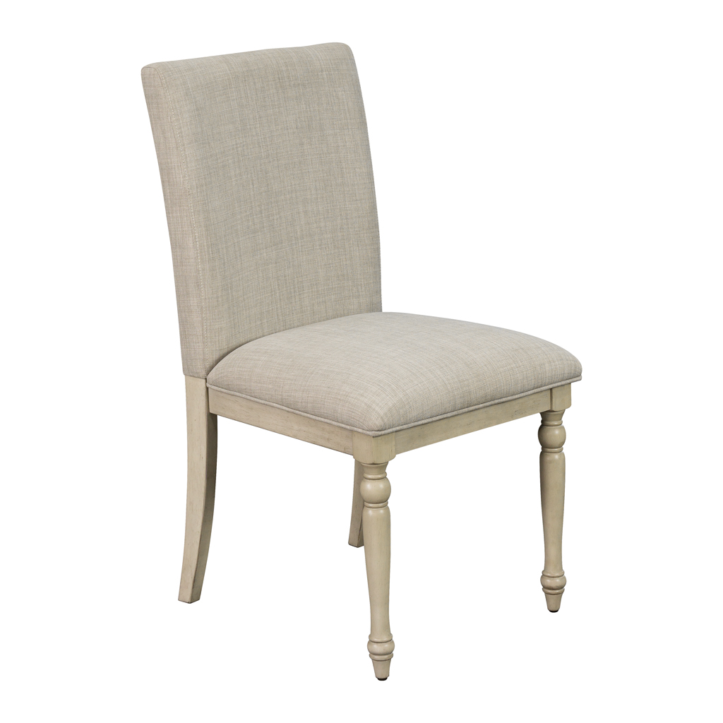 Fiona Upholstered Dining Chair with Turned Wood Legs Set of 2