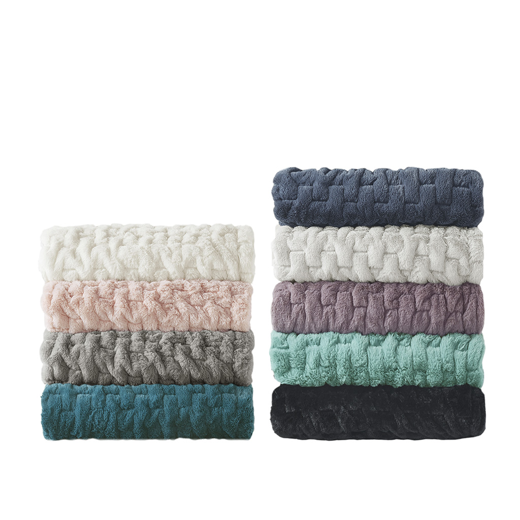 Ruched Fur Throw
