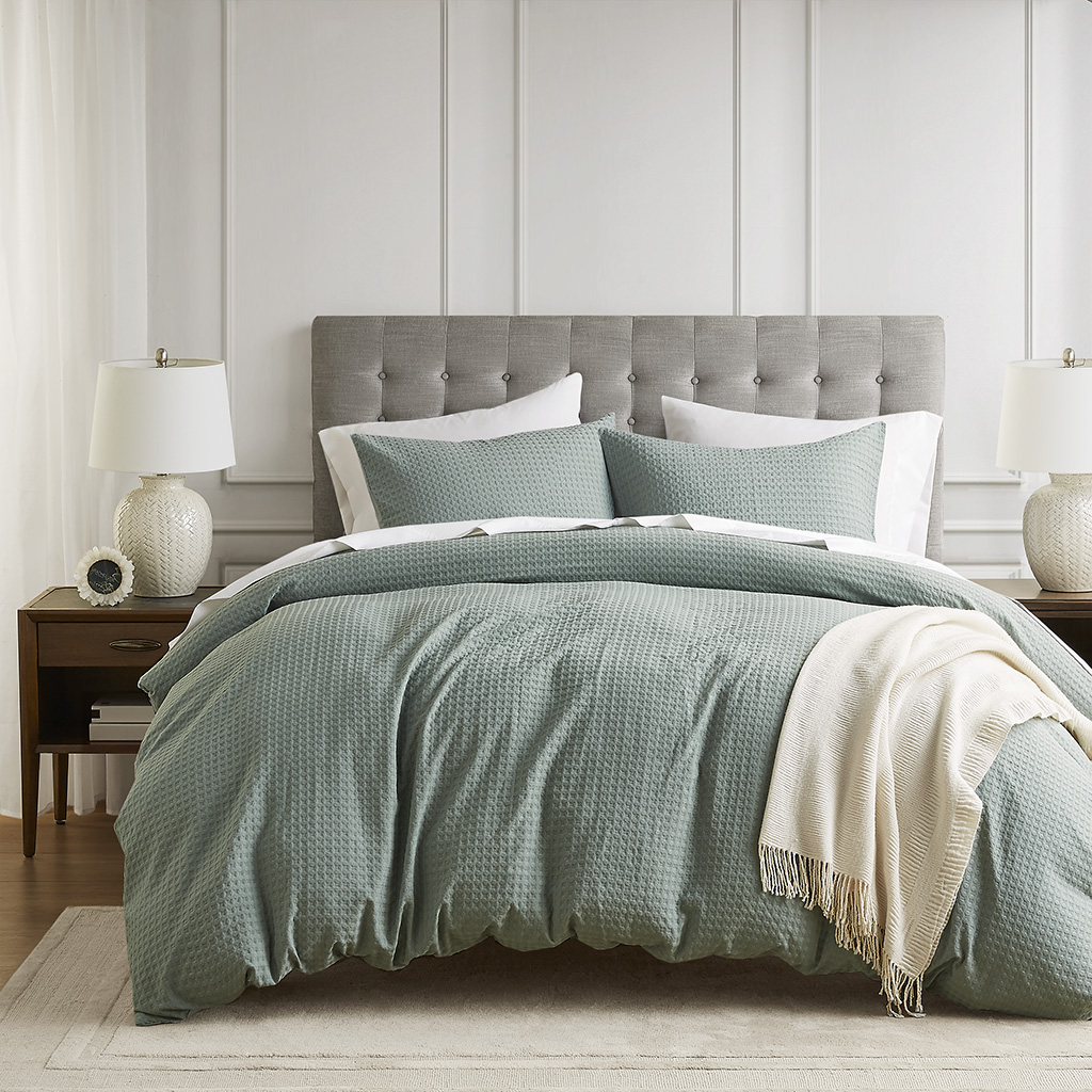 Mina Weave Textured Duvet Cover Set