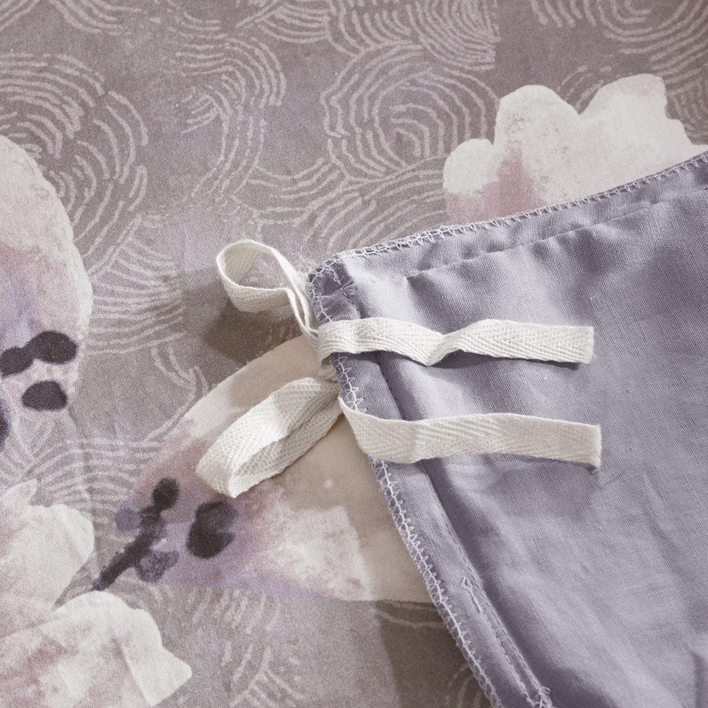Sakura Blossom 3 Piece Cotton Sateen Printed Duvet Cover Set