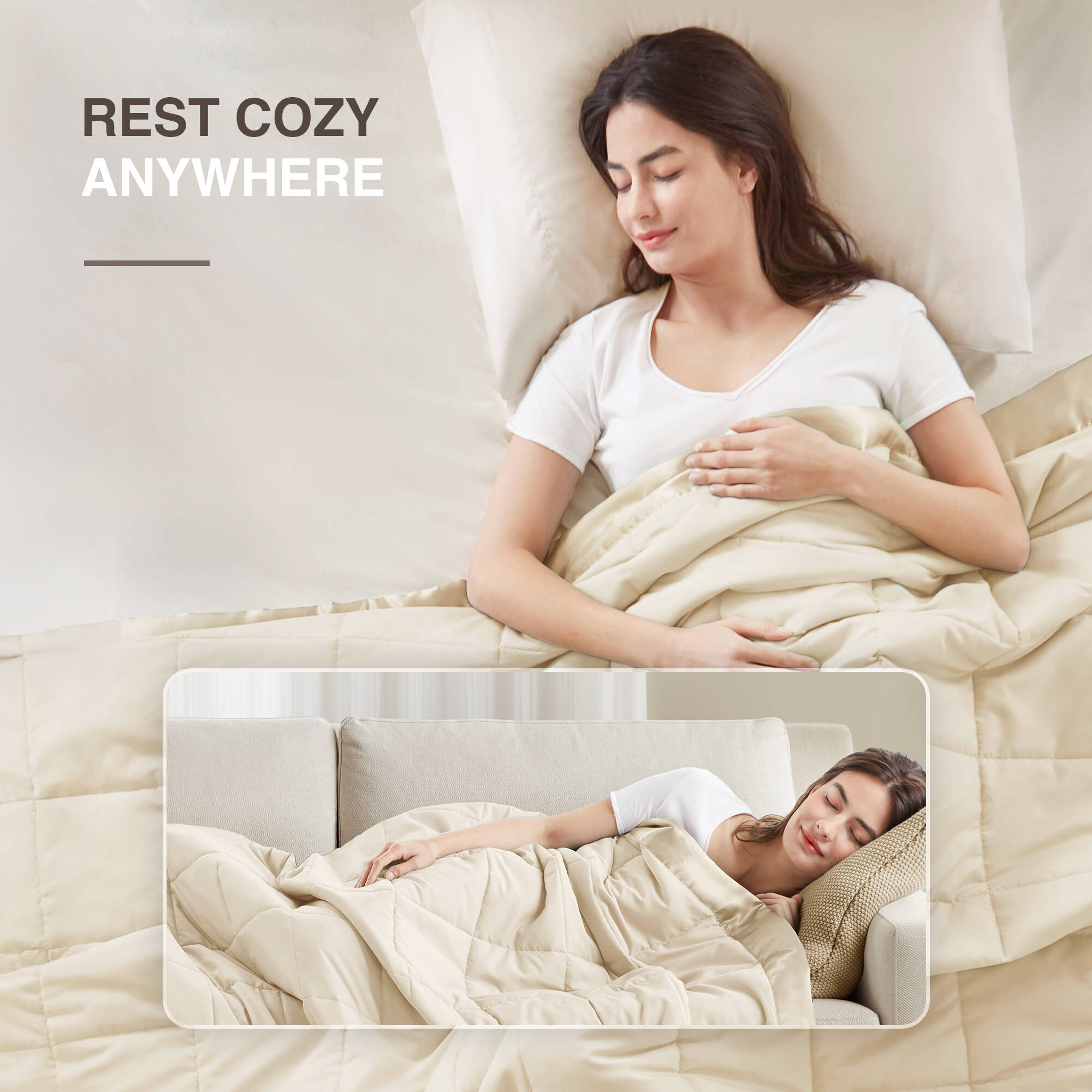 Windom Lightweight Down Alternative Blanket with Satin Trim