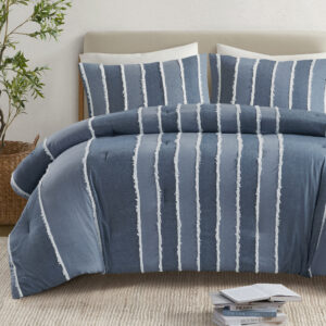 Shay 3 Piece Striped Cotton Comforter Set from INK+IVY in  Blue. Shay 3 Piece Striped Cotton Comforter Set from INK+IVY in  Blue. Shay 3 Piece Striped Cotton Comforter Set from INK+IVY in  Blue. Shay 3 Piece Striped Cotton Comforter Set from INK+IVY in  Blue. Shay 3 Piece Striped Cotton Comforter Set from INK+IVY in  Blue.