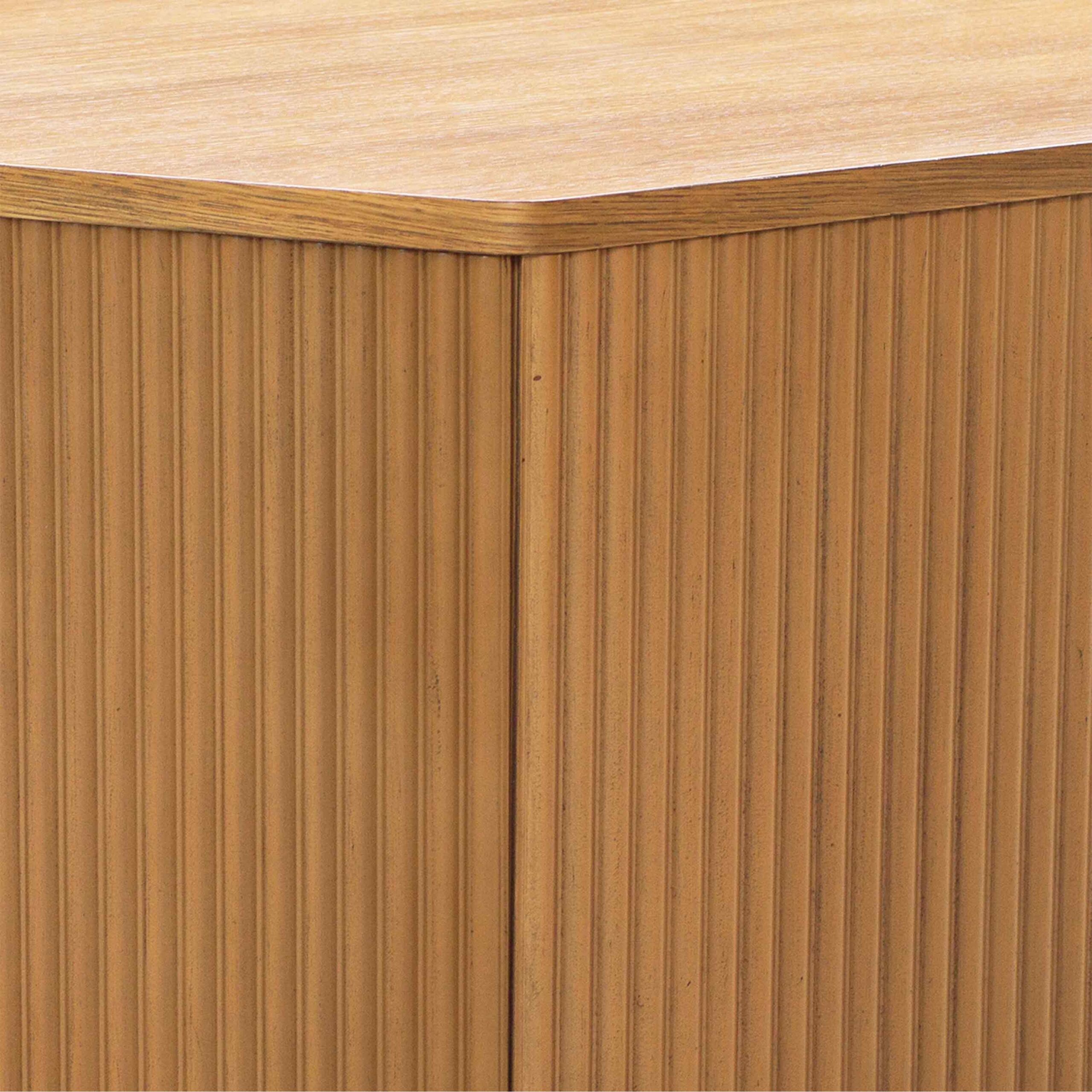 Honey Fluted Hexagon Coffee Table