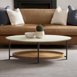 Beaumont 2-Tier Oval Coffee Table with Wood Storage Shelf from Madison Park in  White/Natural. Beaumont 2-Tier Oval Coffee Table with Wood Storage Shelf from Madison Park in  White/Natural. Beaumont 2-Tier Oval Coffee Table with Wood Storage Shelf from Madison Park in  White/Natural. Beaumont 2-Tier Oval Coffee Table with Wood Storage Shelf from Madison Park in  White/Natural. Beaumont 2-Tier Oval Coffee Table with Wood Storage Shelf from Madison Park in  White/Natural.