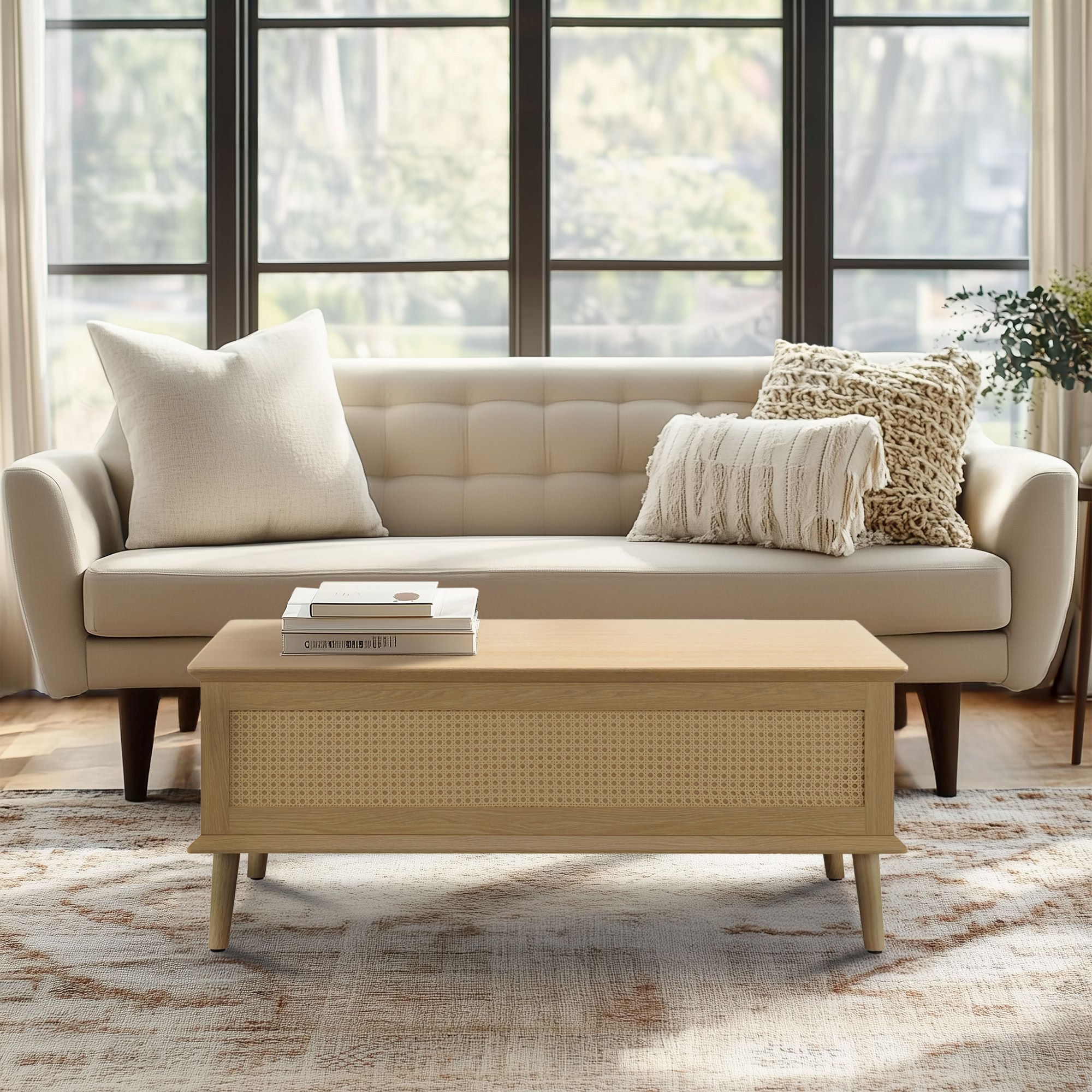 Teagan Lift-Top Rattan Coffee Table